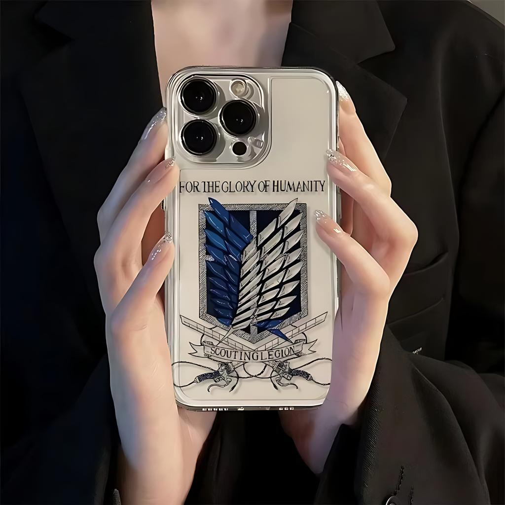 Anime Attack on Titan Handyhülle Für iPhone 17 16e 16 15 14 13 12 11 Mini Air Pro Max X XR 8 Plus Durchsichtig Weiche Rückseite
