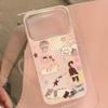 Rainbow glitter mobile phone case is suitable for 17 Apple 16promax cat cartoon iphone15 hard 11 high value 14