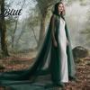 Cosplay Cloak Hooded Mesh for Adults 2 Layer Sheer Tulle Cape Gothic Witch Queen Costume Halloween Renaissance Accessories Lightweight Cape