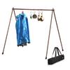 FIELDOOR Outdoor Hanger Rack (Medium/Brown) - Easy Assembly, Includes Storage Bag, Holds Lanterns, Clothes, Sleeping Bags, Tableware, and Cookware