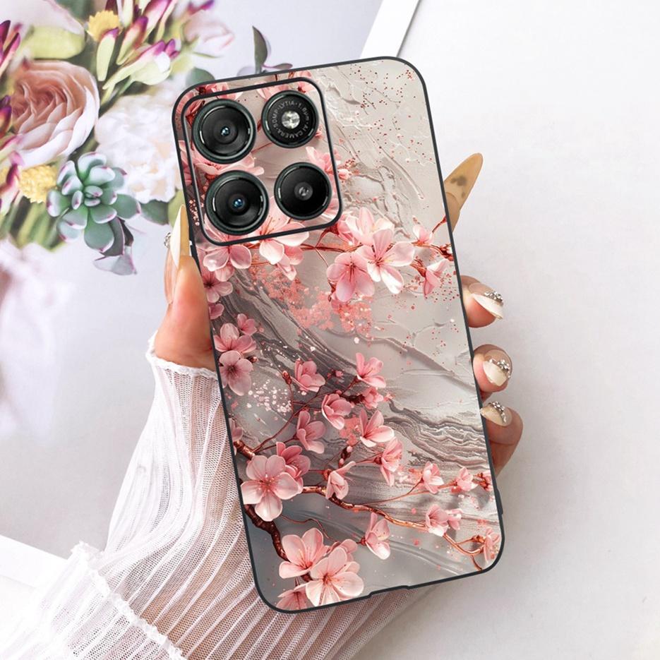 For Motorola Moto G15 Power Case Moto G17 Cute Love Heart Painted Cover Soft Silicone Case For Motorola G17 Power MotoG15 Fundas