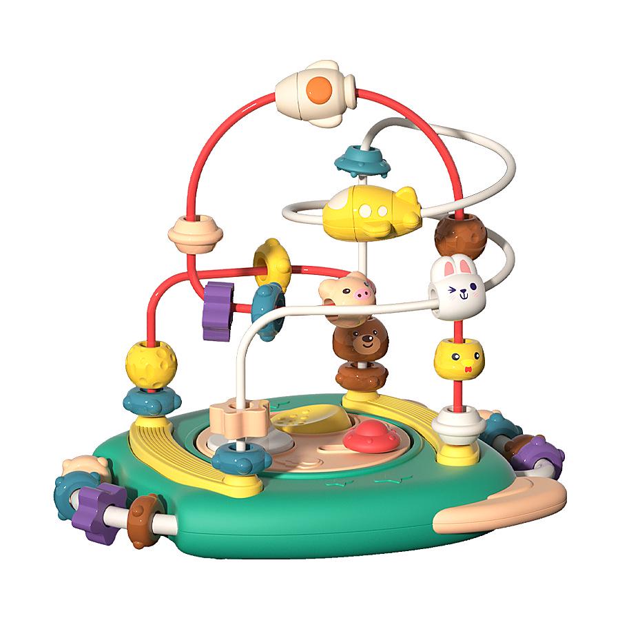 Multifunctional Montessori Bead & Block Educational Toy for Toddlers