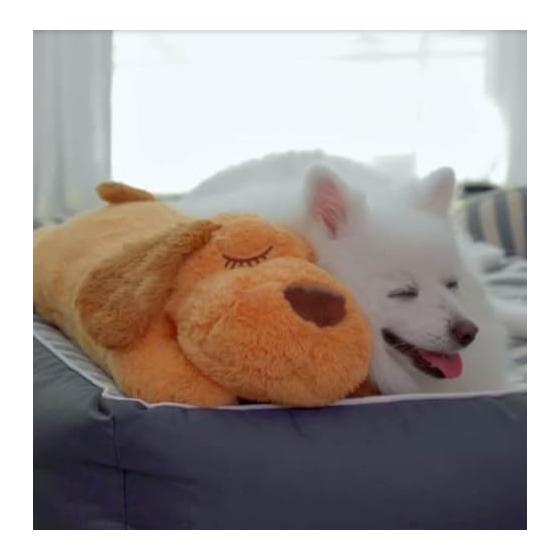 Dog Toy Popular Dog Toy Heartbeat Plush Dog Toy Chew Unbreakable Stuffed Toy (Light Brown)