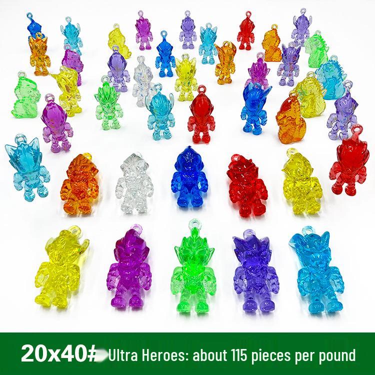 DIY Gem Digging Kit: 6 Animal Gems & 7-Color Diamond Ornament Amusement Park Gift Half Pound (Bagged)