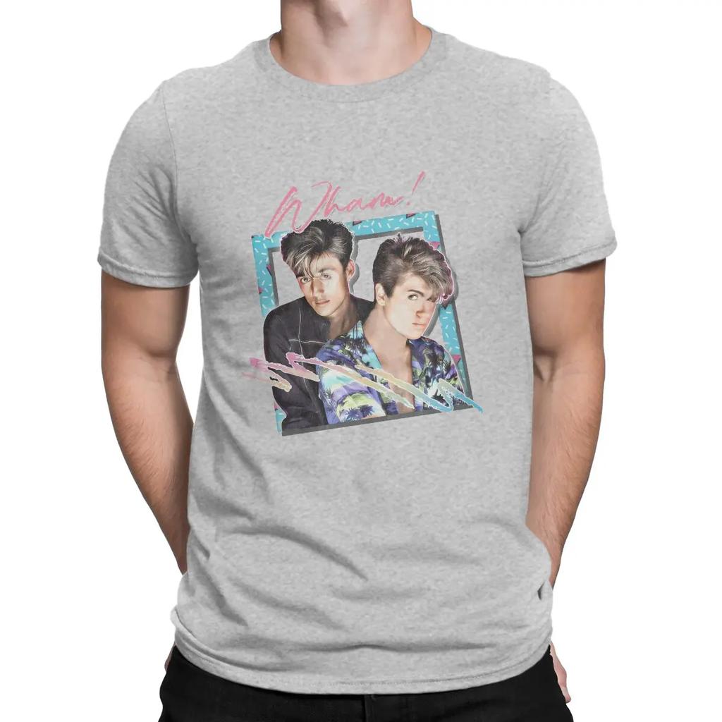 Wham Newest TShirt for Wham Band Round Neck Pure Cotton T Shirt Hip Hop Gift Clothes Tops Unisex