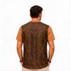 T-shirt da uomo con stampa muscolare 3D, girocollo, manica corta