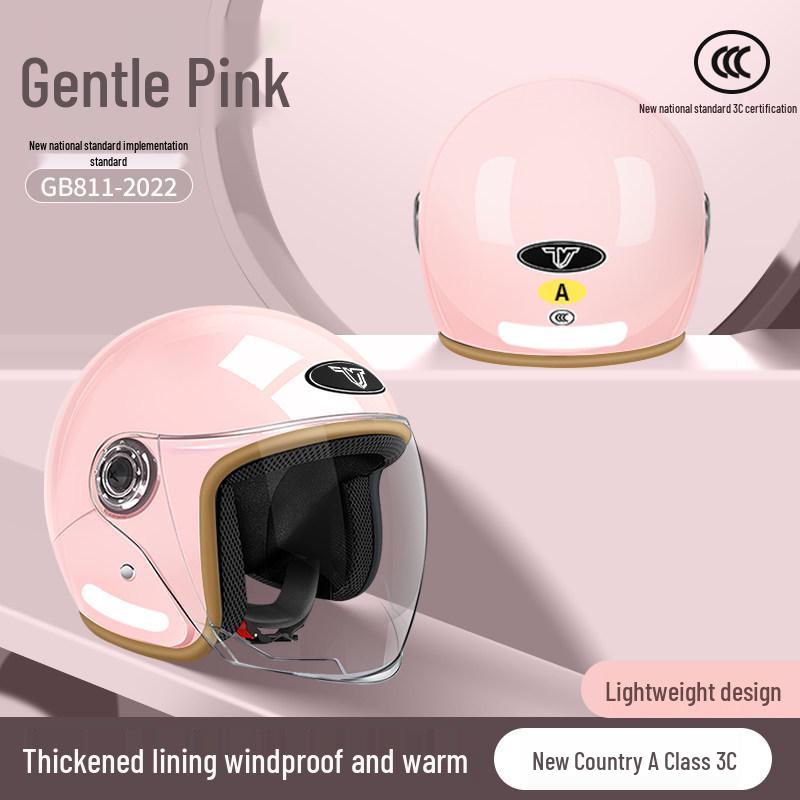 3C Certified All-Season Half Helmet for Electric Scooters, Unisex, Autumn/Winter Warmth, Safety Helmet