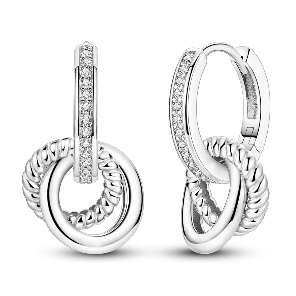 Copper Famati'S Hand Original Hoop Earring For Woman Bow Tie Star Zircon Earring Luxury Pendientes Fashion Jewelry