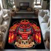 Black Printed Flannel Area Rug Non Slip Soft Polyester Floor Carpet Indoor Decor Mat for Bedroom Living Room Sofa Game Room Home Decoration
