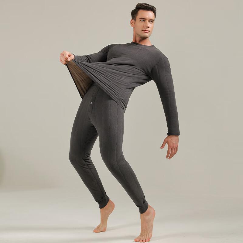 OEING Men's Fleece-Lined Thermal Underwear Set