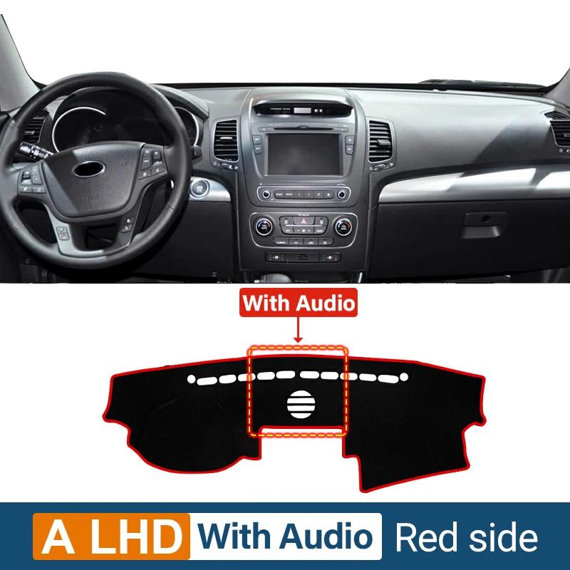 Car Dashboard Cover For Kia Sorento 2 XM 2013 2014 Trument Desk Sun Shade Mat Dash Non-slip Pad Accessories