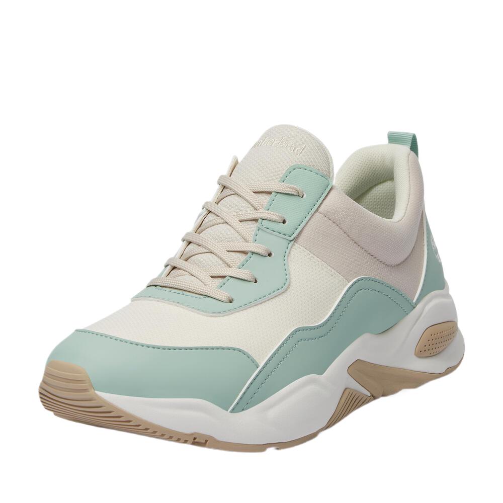 Timberland Delphiville Leather Fashion Trend Comfortable Versatile Low-Top Training Shoes Women sneaker Mint-Green TB0A4218EX0