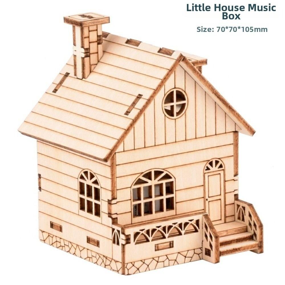 DIY Creative Gramophone Wood Phonograph Musical Potential Box High Quality Children's Puzzle Toys