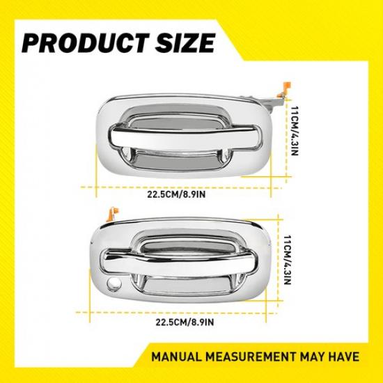 New Chrome Car Door Handle Replacement For 2001-2007 Chevry Silverado 1500 2500