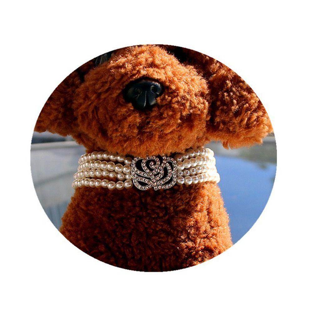 Pearl Fashion Dog Choker Jewelry Pendant Puppy Accessories Dog Necklace Pet Supplies Pet Collar Cat Jewelry