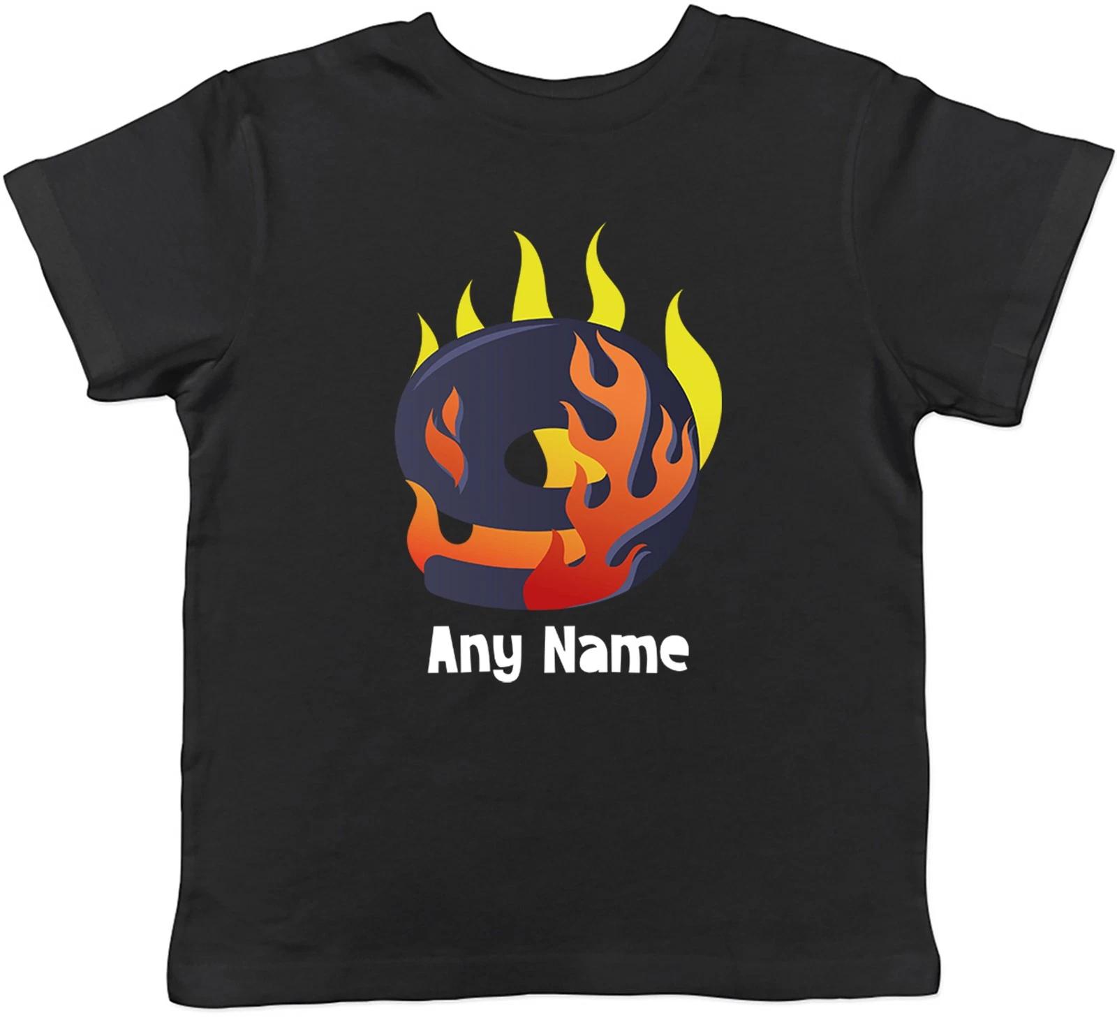 

Personalised Number Day Flame Digit 9 Nine Kids T-Shirt Boys Girls Gift 130