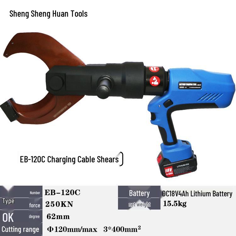 EZ-400 Rechargeable Hydraulic Electric Wire Crimping Tool and Cutter for 300 to H-type Connectors