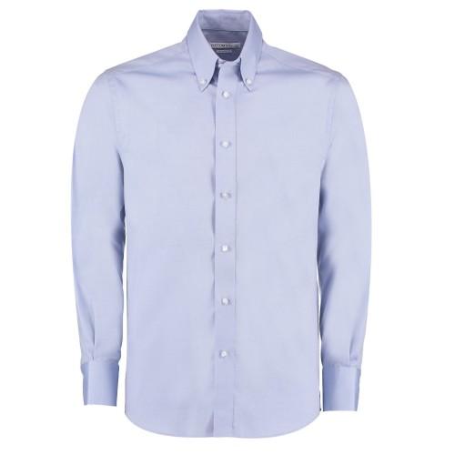 Kustom Kit Premium Oxford skreddersydd langermet skjorte for menn