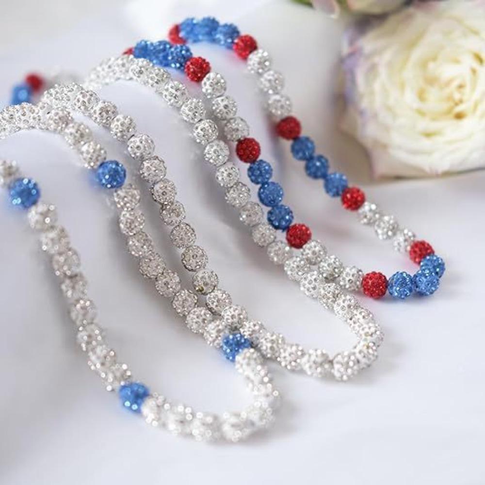 Fashionable Jewelry Colorful Diamond Ball Necklace Unique Hip-hop Star Accessories  Men