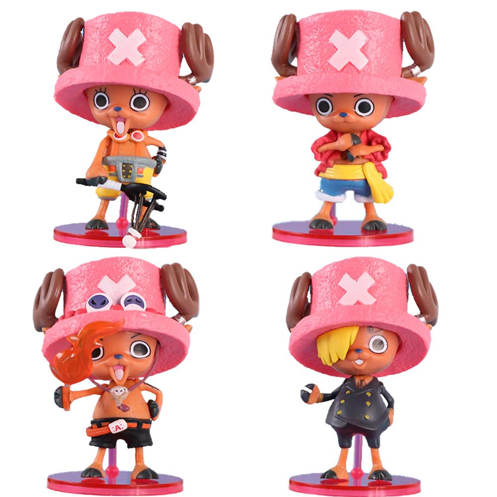 8CM Tony Tony Chopper Cosplay Figure Anime ONE PIECE Sanji Usopp Portgas D Ace Golf Model Toy Gift Collection Ornaments PVC