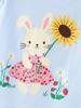 2026 Summer Girls' Floral Print Short-Sleeve Round-Neck T-shirt - European & American Style