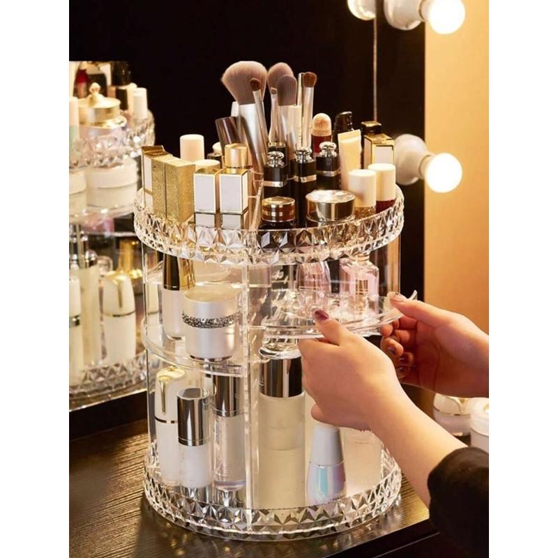Obrotowy Organizer Na Kosmetyki Do Makijażu Pojemnik Na Biżuterię Perfumy