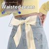 Fashion Solid Color Extra Long Wide Ribbon Belt Skirt Jeans Belt Bridesmaid Dress Bride Wedding Dress Decor