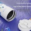 Blue Lotus Cute Hand-Painted Insulated Straw Cup - 316 Stainless Steel, Perfect for Girls and Students