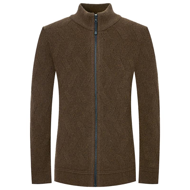 

Men s Stand-Collar 100% Wool Sweater 2XL-52