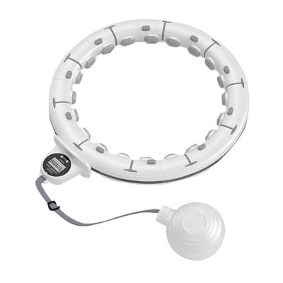 PLEAVIT Smart Hula Hoop for Weight Loss, Fitness, Exercise, Core Training, and Fat Burning (White)