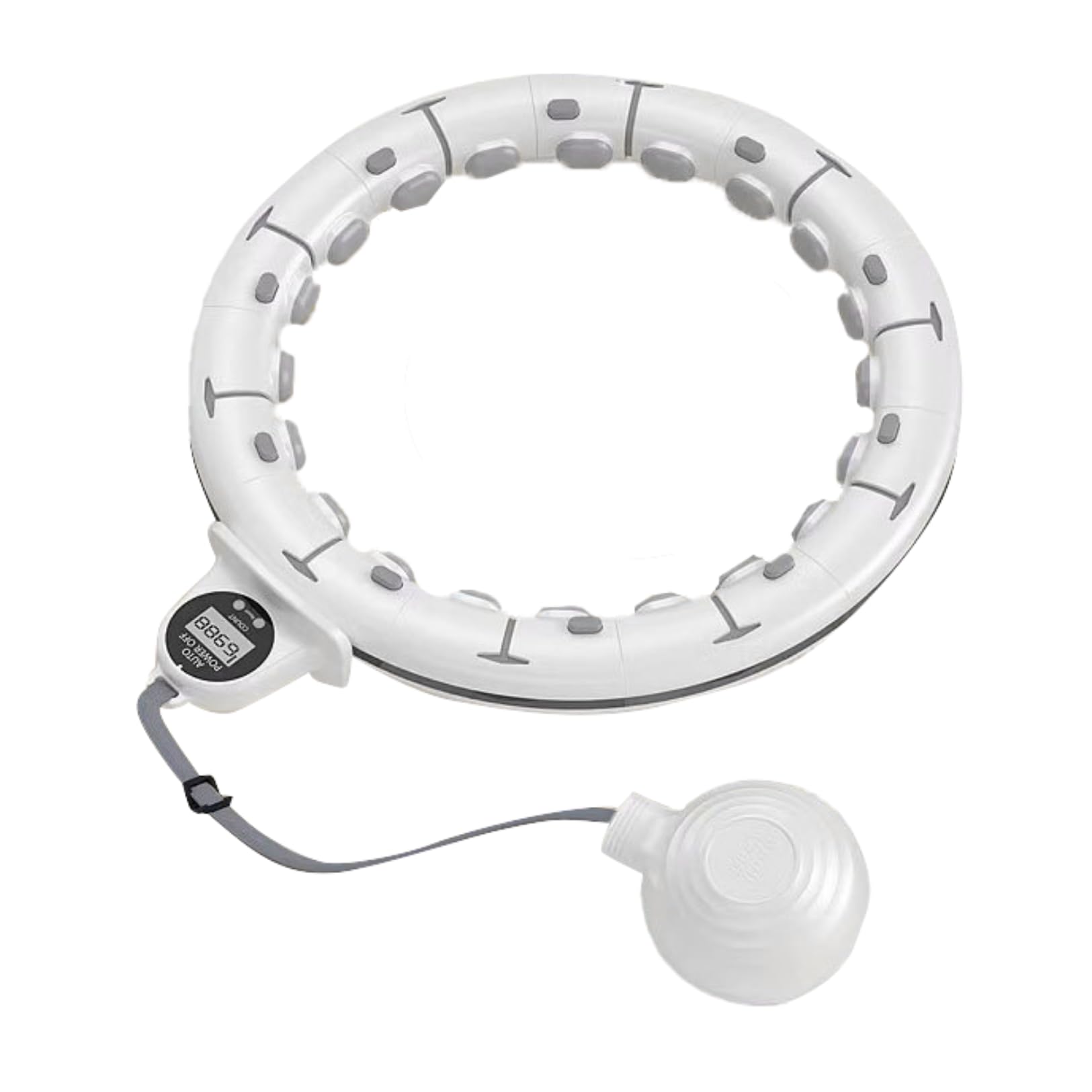 

PLEAVIT Smart Hula Hoop for Weight Loss, Fitness, Exercise, Core Training, and Fat Burning (White)