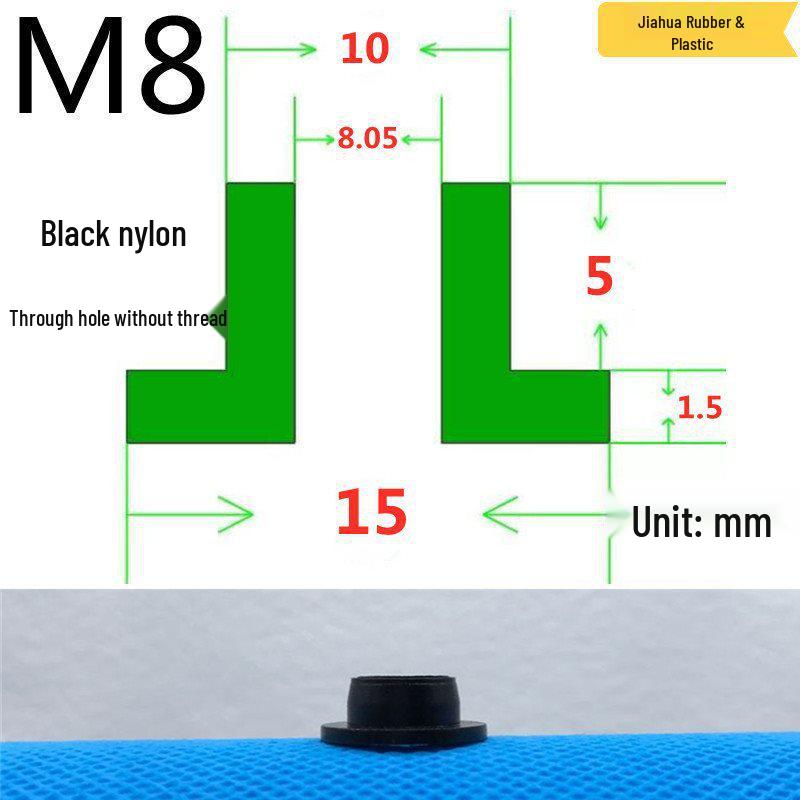 T-förmige Nylon-Dichtungsscheibe M3-M35 Gewinde Isolierabstandshalter