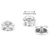200pcs 9.5MM Size Hollow Prong Snap Button Silver Color Metal Snap Button  Sewing Projects