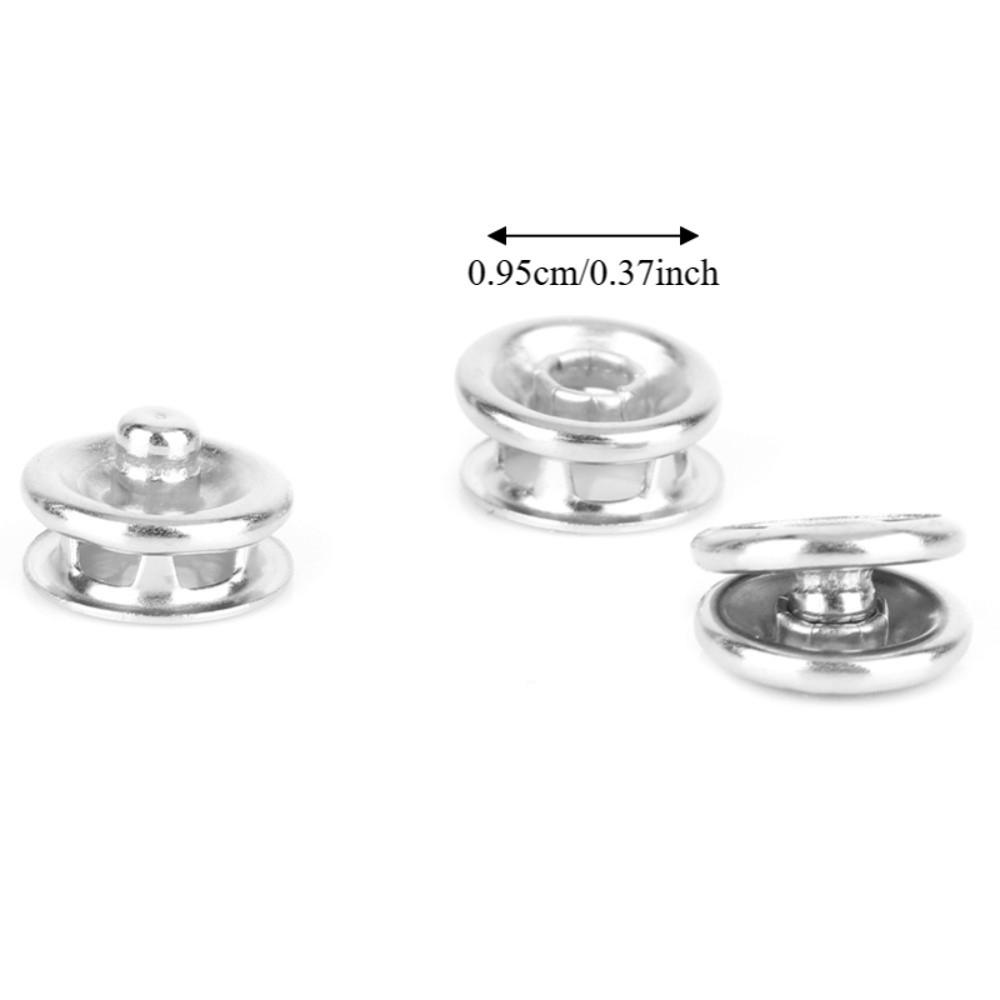 200pcs 9.5MM Size Hollow Prong Snap Button Silver Color Metal Snap Button Sewing Projects