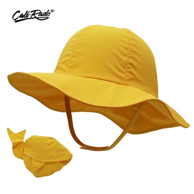 Spring and summer new sunscreen baby hat outdoor sunscreen baby bucket hat self-storage sunscreen hat