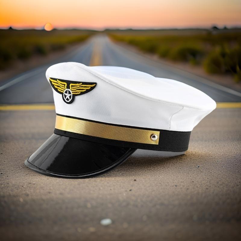 Zesílený rybářský klobouk Venkovní kbelíkový klobouk Pilotní uniformní klobouk Letecký klobouk Unisex pro turistiku a cestování