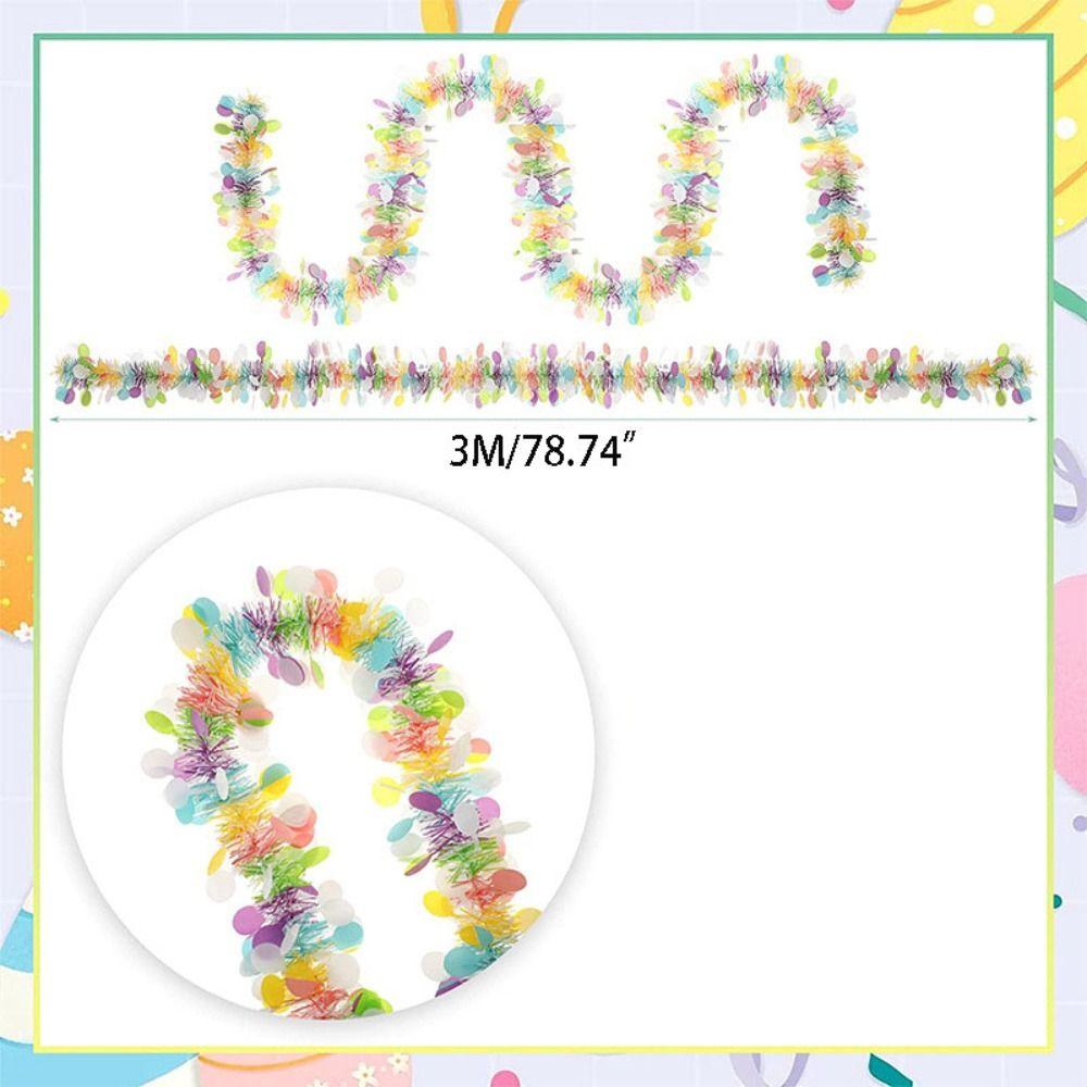 Color Stripe Easter Wreath Pendant Plastic Hanging Egg Bouquet Ornament  Easter Party