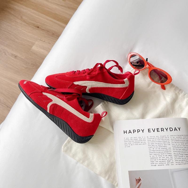 Inner height increase 3.5 fashionable blogger sense embroidery strap round head racing women's college style fashion women's shoes