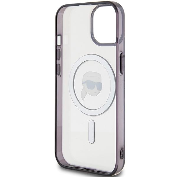 Karl Lagerfeld KLHMP15SHKHNOTK iPhone 15 / 14 / 13 6.1" Transparent Hardcase IML Karl`s Head MagSafe