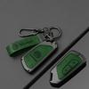 Fashion New Double-sided Leather Car Key Case Cover Shell Protection Auto Styling Accessories For VW Volkswagen Golf 8 MK8 Leon QW7