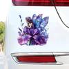QT2463#15cm Dreamy Purple Realm High-Quality Stickers of The Princess And Flowers Car Sticker for Laptop, Truck,Motorcycle, Window