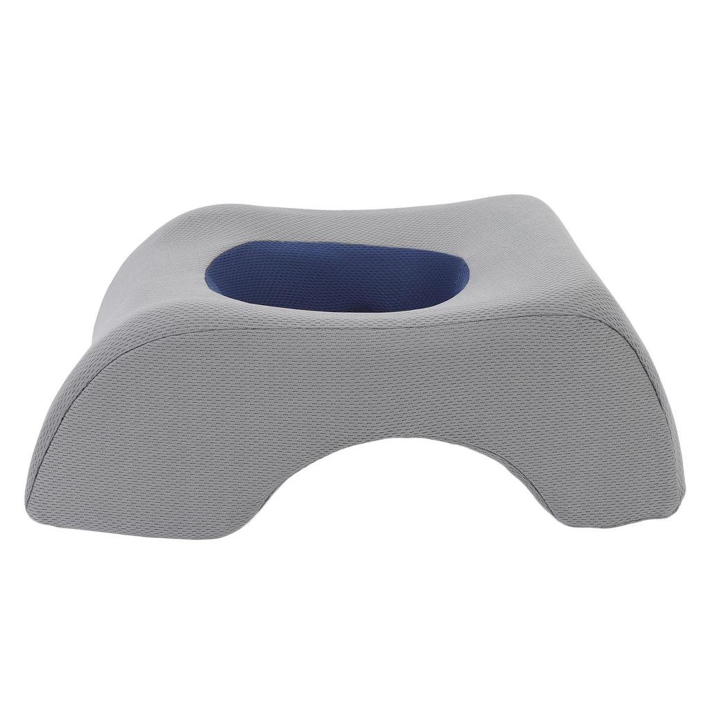 Face Down Pillow Soft Ergonomic Hollow Headrest Face Cushion for Salon Massage Beauty Bed Gray Blue