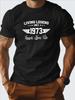 Unisex Pure Cotton Comfortable And Versatile Living Legend Since Legends Never Die Pattern TShirt UnisexCasual TSh