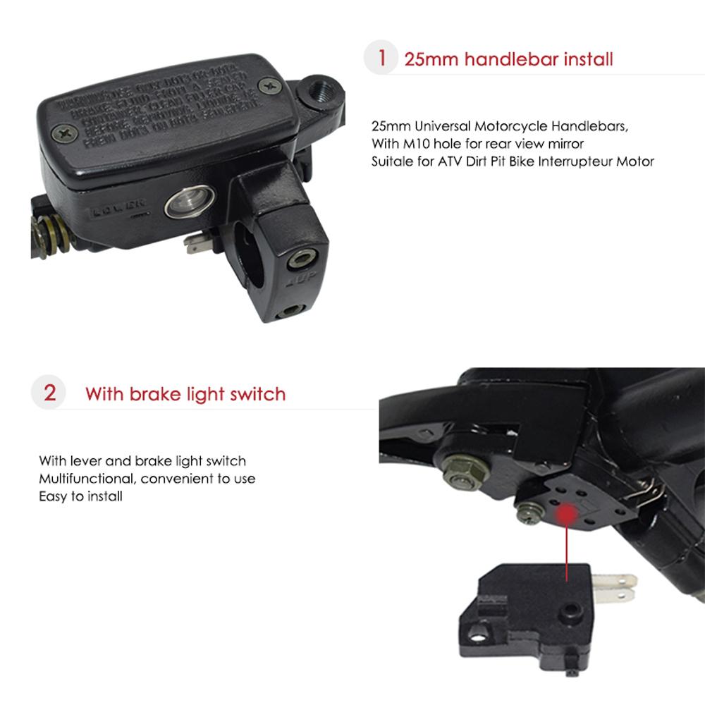 1"; 24,5 mm univerzální páčky brzdové spojky hlavního válce pro motocykl Honda SHADOW STEED 600 400VT 600VT