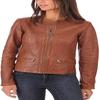 Noora New Womens Lambskin Brown Leather Jacket, Biker Style Jacket, Best Gift For Her