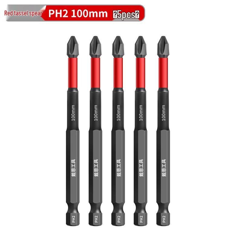 PH0 Tungsten Steel Phillips Bit: Magnetic, Impact Resistant, Non-Slip Screwdriver, Hex Shank for Electric Drill