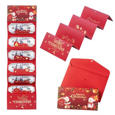 Christmas Money Holders Foldable Christmas Cash Envelopes Holiday Decor for Teens Parents Mothers Fathers Women Event Organizers