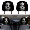 2 Stück Halloween-inspirierte Auto-Kopfstützenbezüge Bequeme Polyester-Belüftete Kopfstützenabdeckung Geeignet für Fahrzeuge