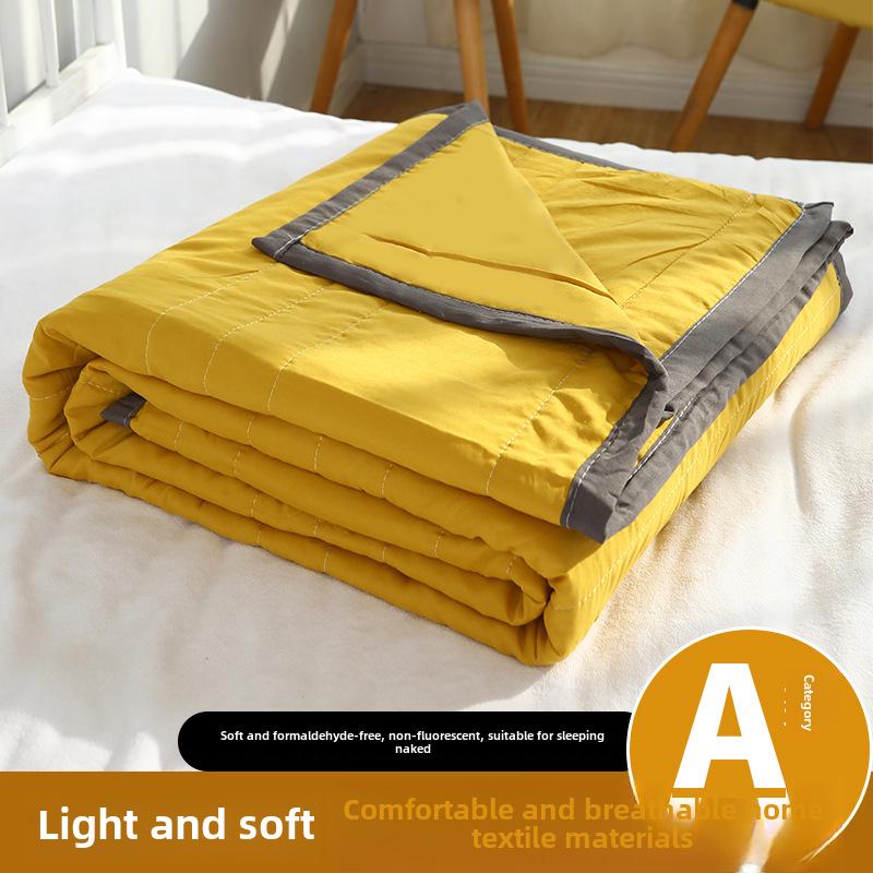 Washable Cotton Summer Quilt - Cooling and Lightweight for Single & Double Beds