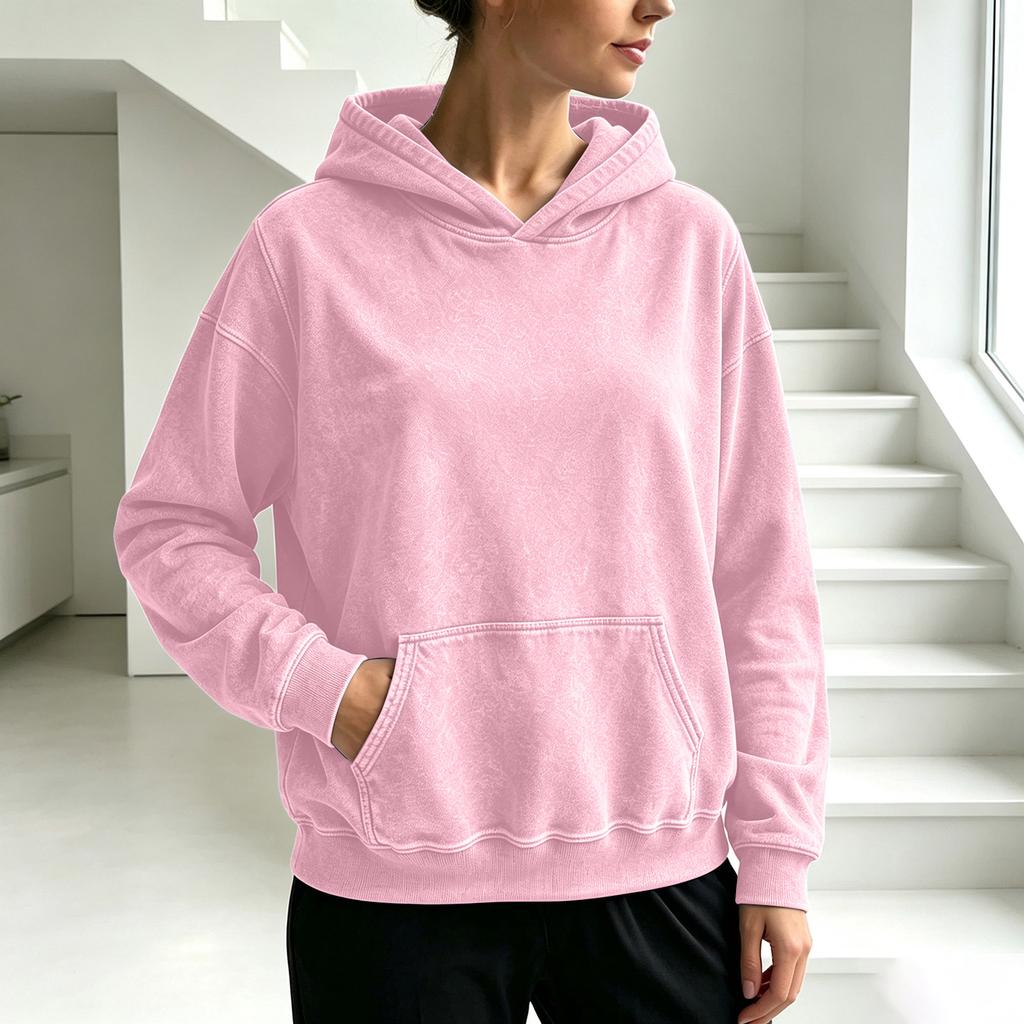 Women's Casual Hooded Pullover Sweatshirt - Comfortable Fashion Hoodie for Everyday Wear